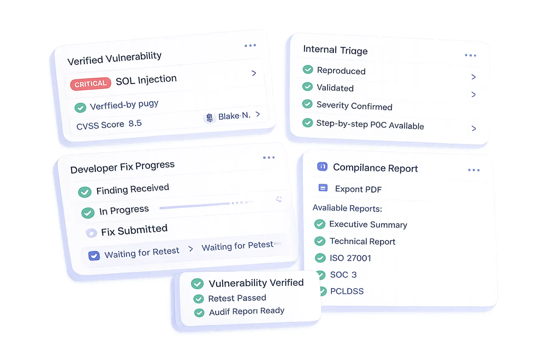 Verified Findings, Retesting & Reports